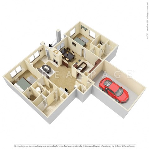 2 Bedroom Apartment with Attached Garage  at Centennial Park Apartments, Kansas